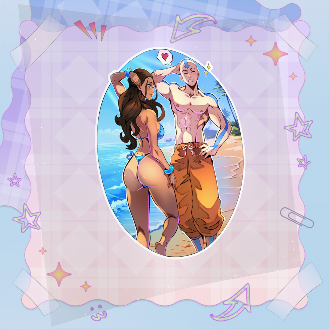 Water & Air Couple Stickers