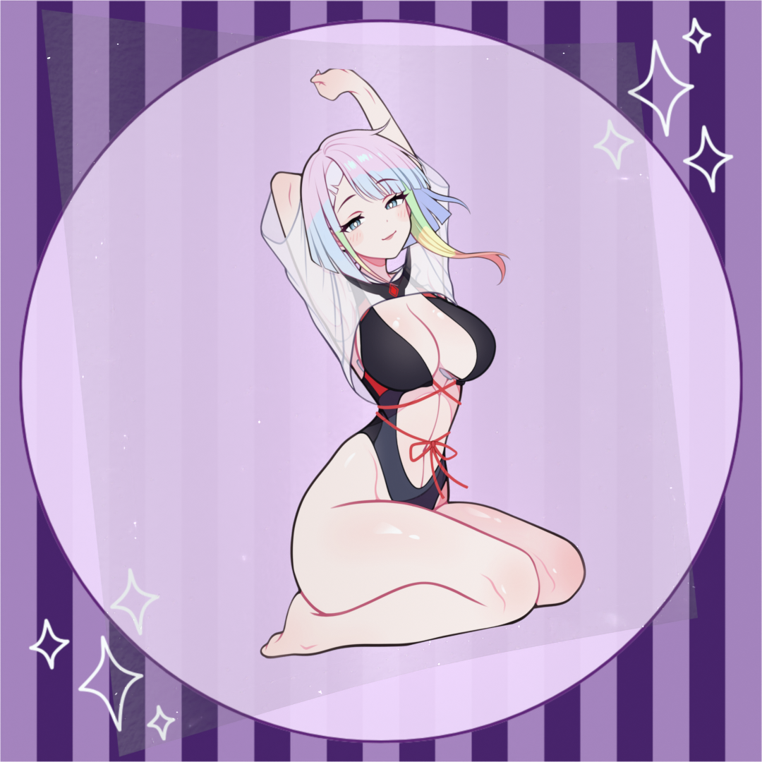 Swim Suit Bunny Girl Lucy Stickers